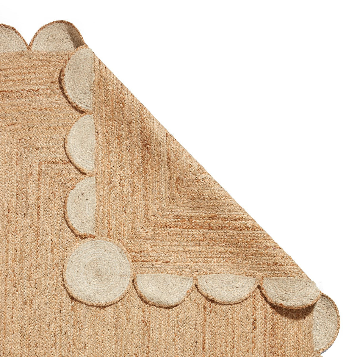Savannah Scallop Jute Natural Materials Rug Jute