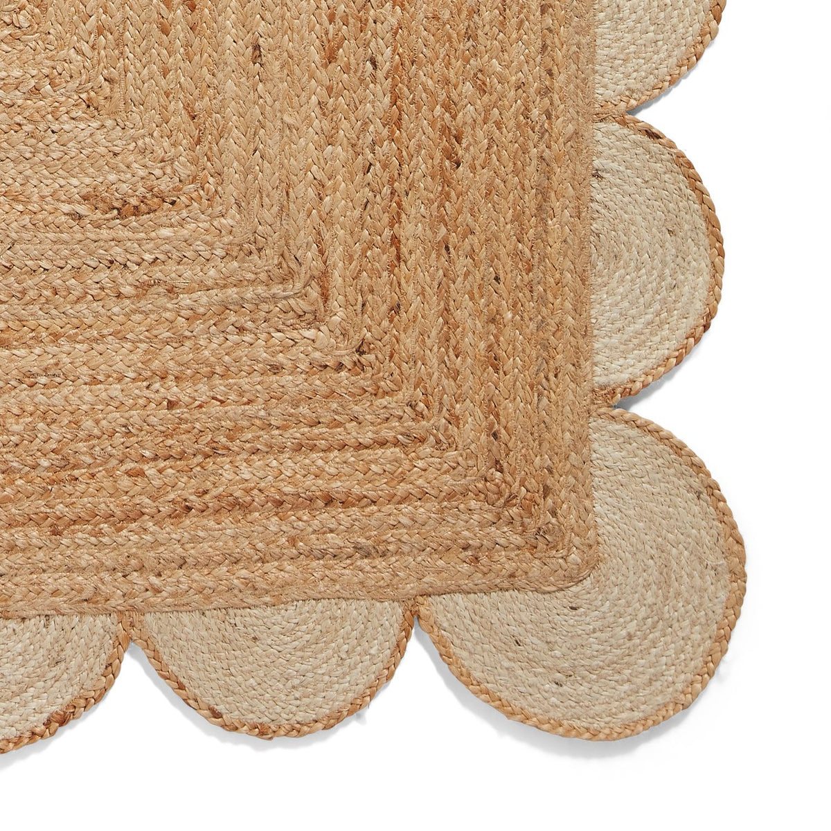 Savannah Scallop Jute Natural Materials Rug Jute