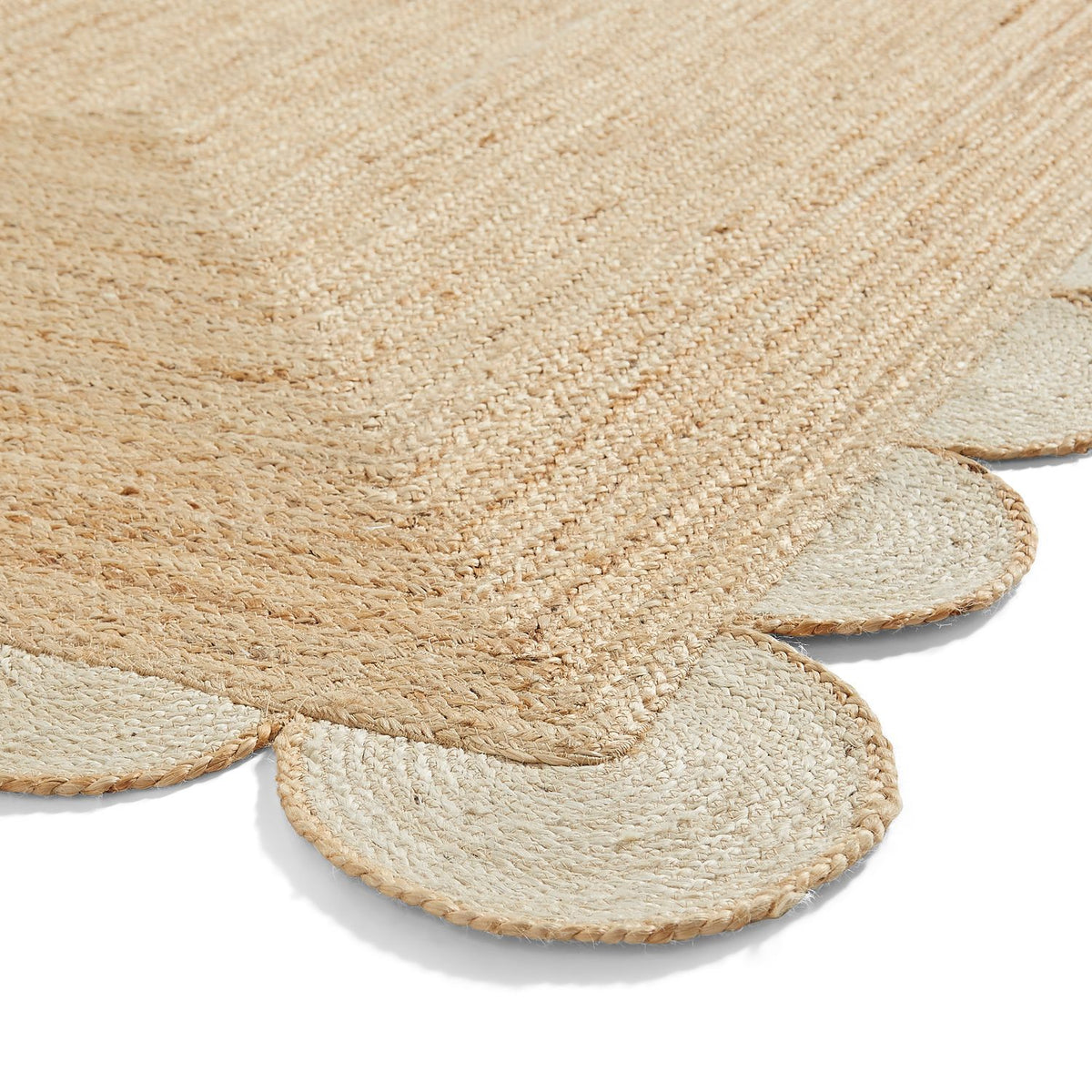 Savannah Scallop Jute Natural Materials Rug Jute