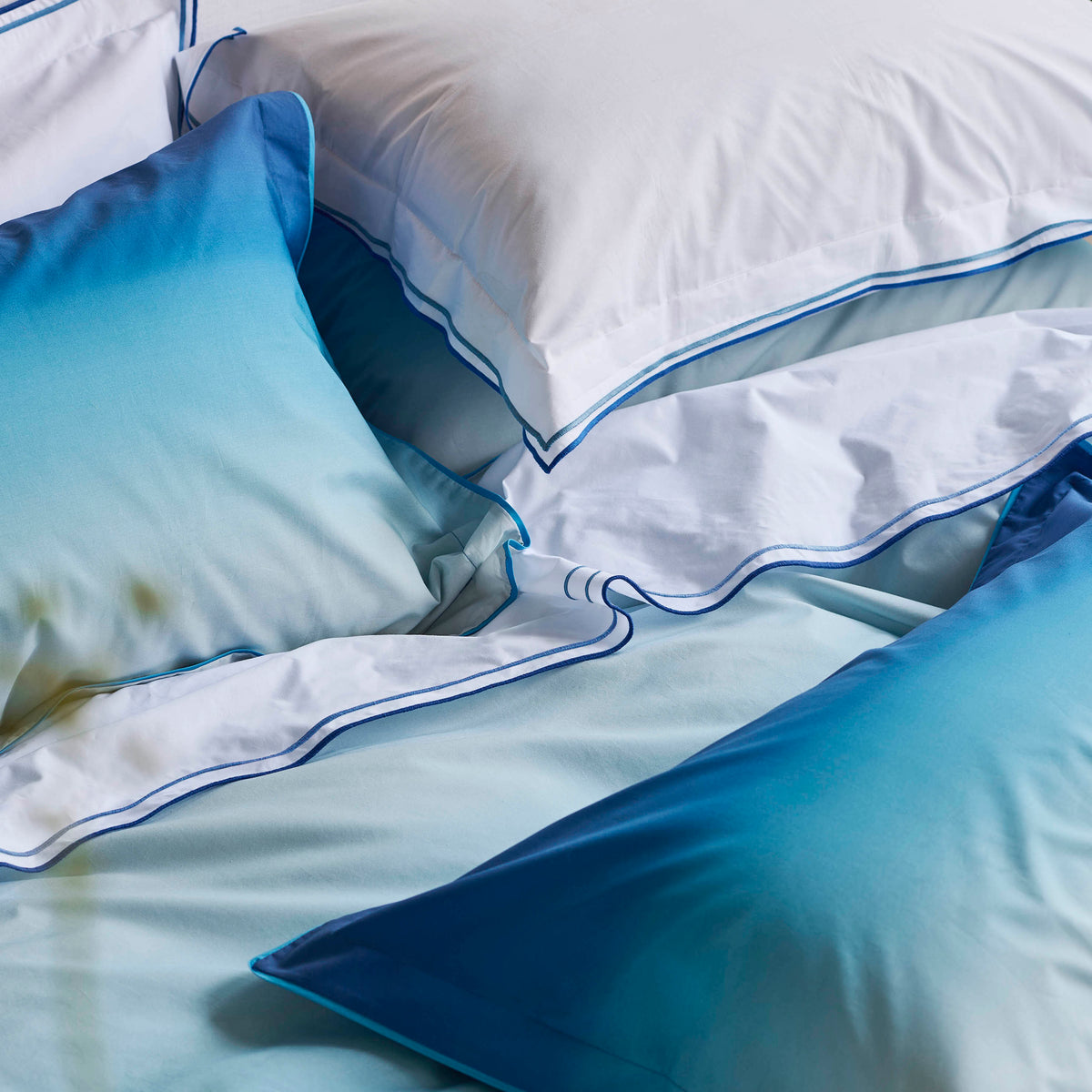 Designers Guild Savoie Pair of Oxford Pillowcases Cobalt Blue
