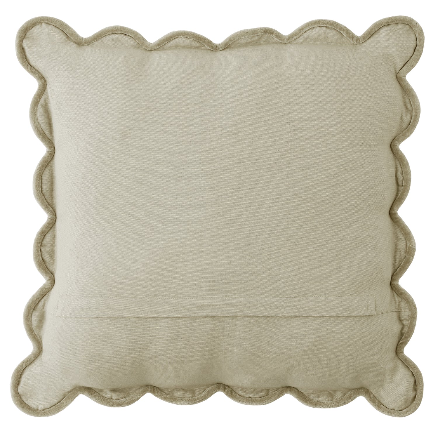 Laura Ashley Brady Scalloped 43cm x 43cm Filled Cushion Dove Grey