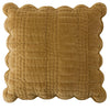 Laura Ashley Scalloped 45cm x 45cm Filled Cushion Ochre Yellow