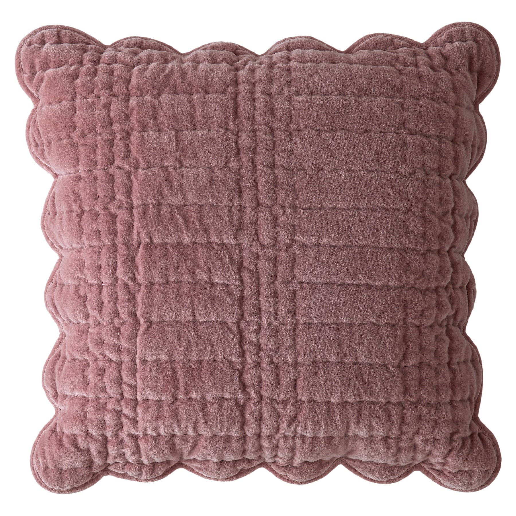 Laura Ashley Scalloped 43cm x 43cm Filled Cushion Old Rose