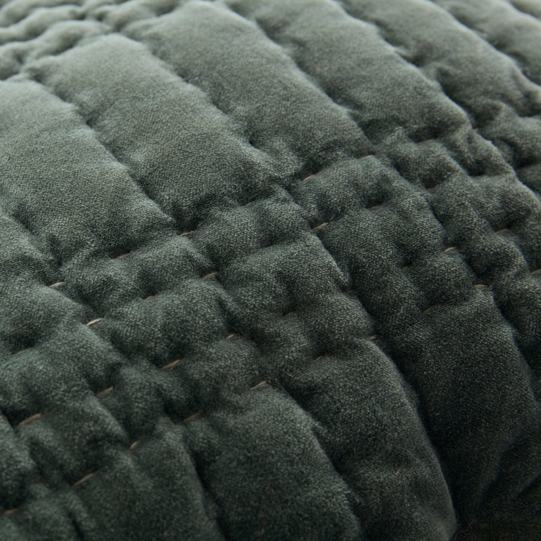 Laura Ashley Scalloped 45cm x 45cm Filled Cushion Pine Green