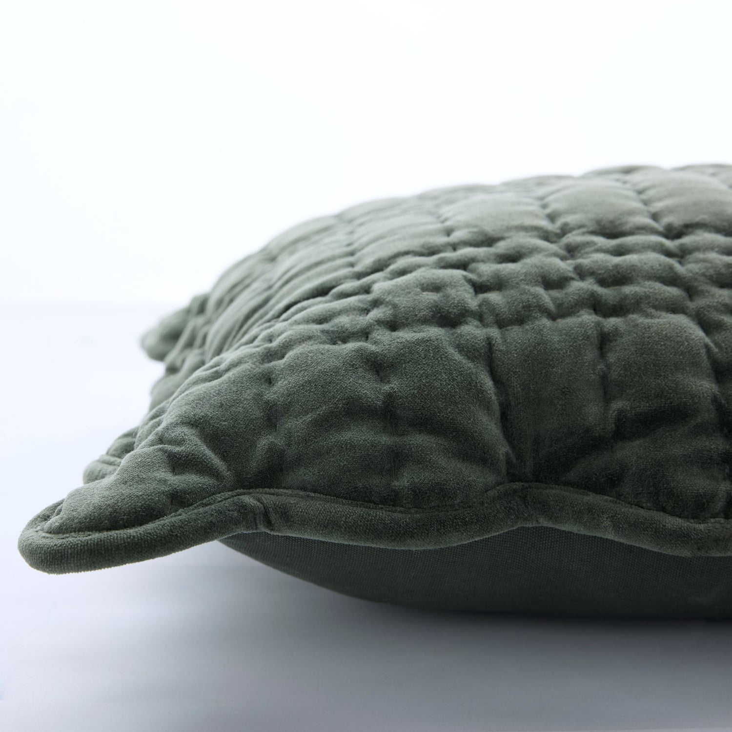 Laura Ashley Brady Scalloped 45cm x 45cm Filled Cushion Pine Green
