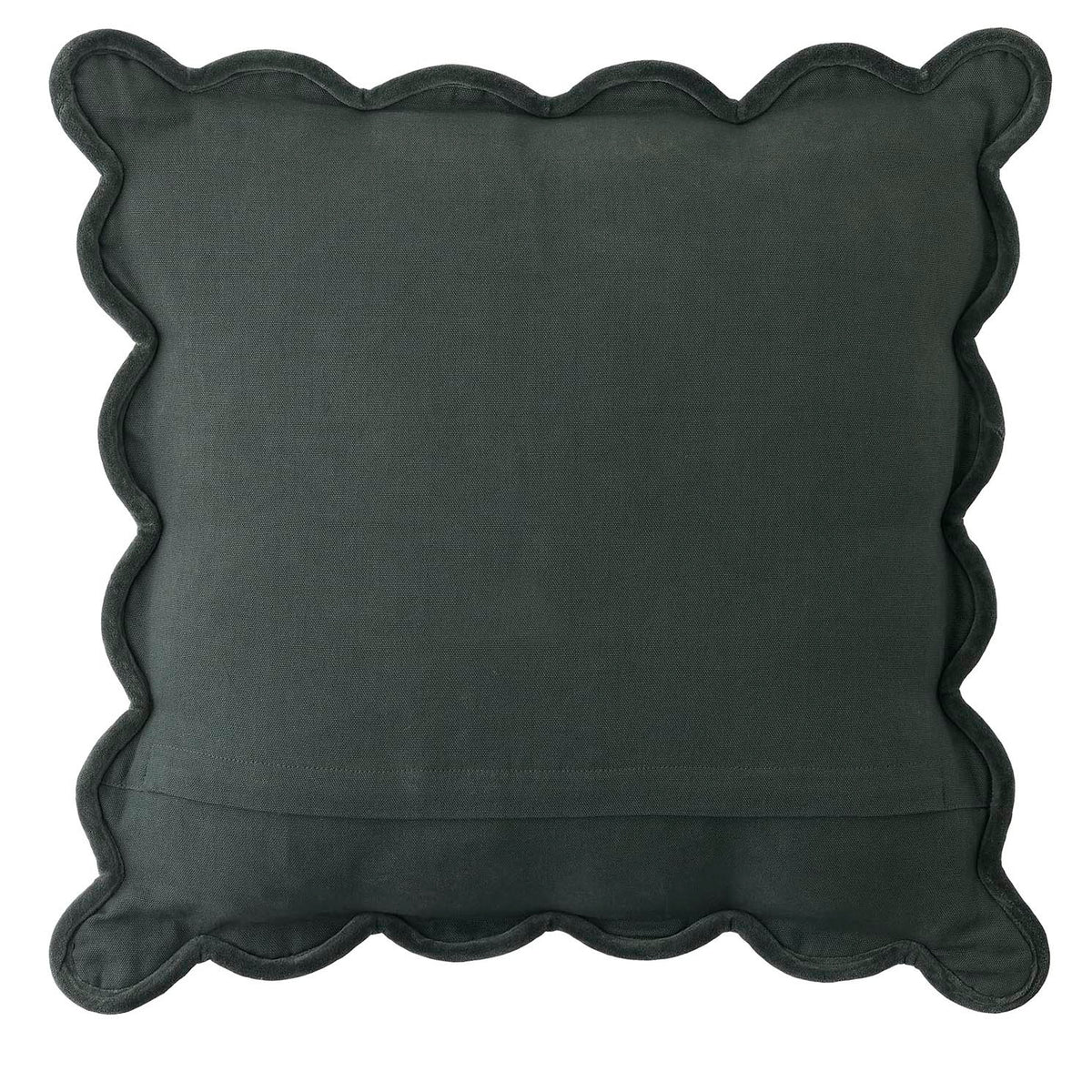 Laura Ashley Brady Scalloped 45cm x 45cm Filled Cushion Pine Green