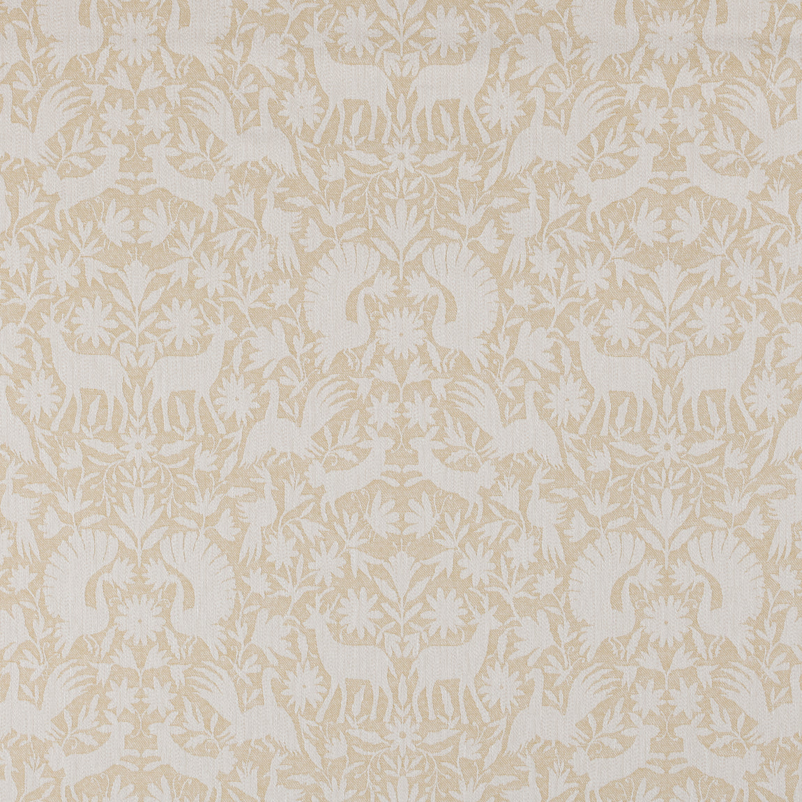 Scandi Wildlife Fabric Ochre