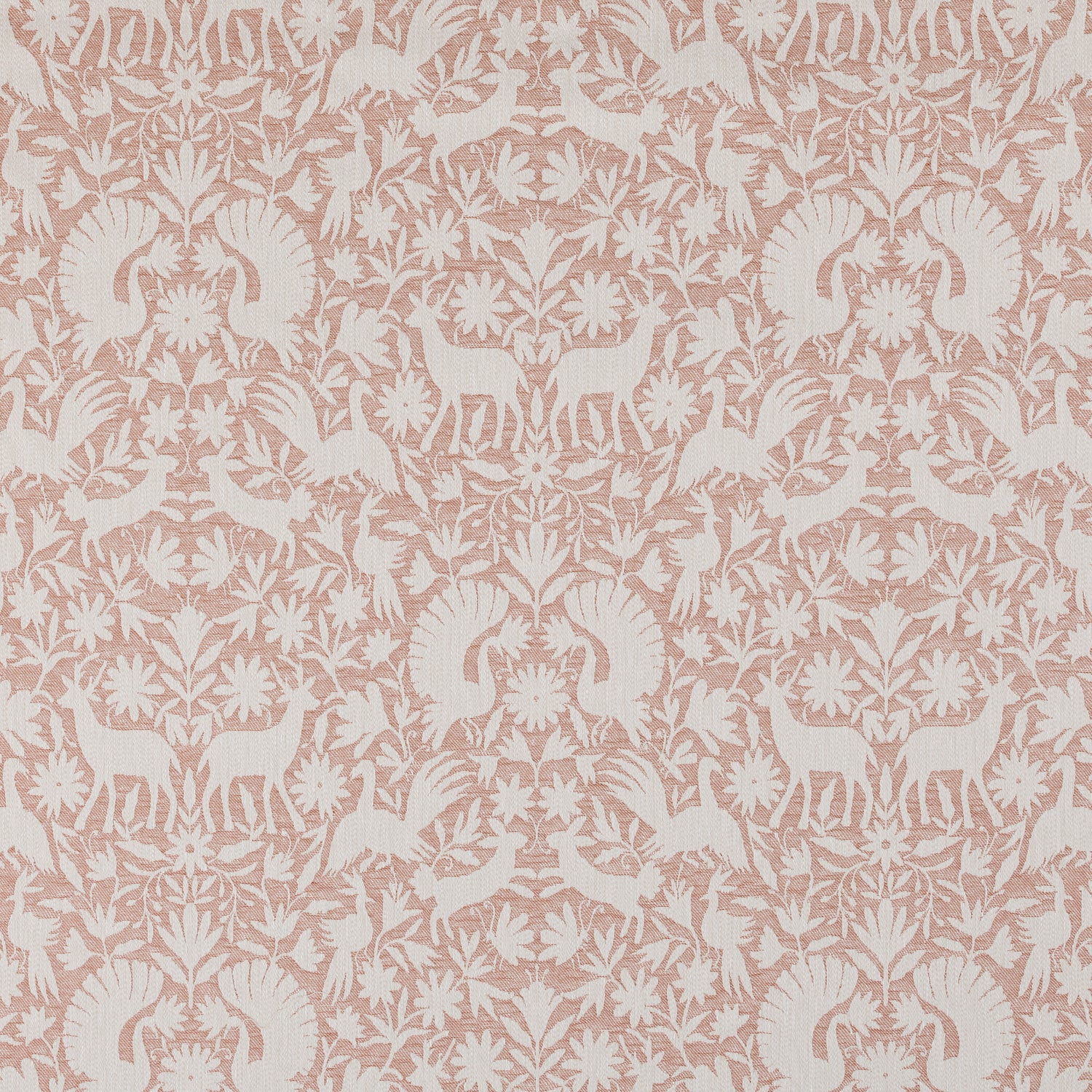 Scandi Wildlife Fabric Terracotta