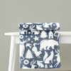 Scandi Animals 120cm x 150cm Throw Navy