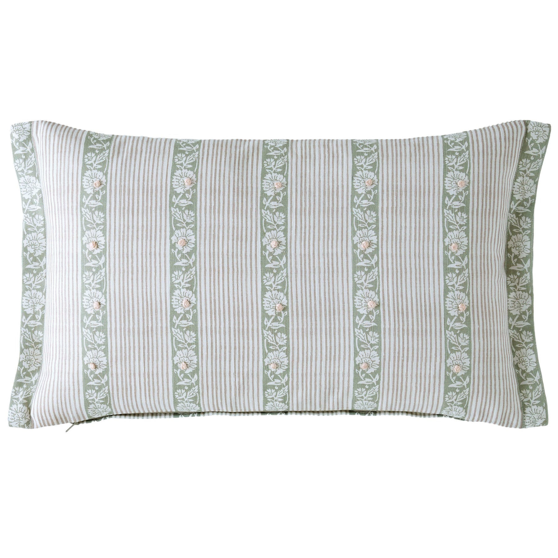 Laura Ashley Semington 30cm x 50cm Filled Boudoir Sage Green