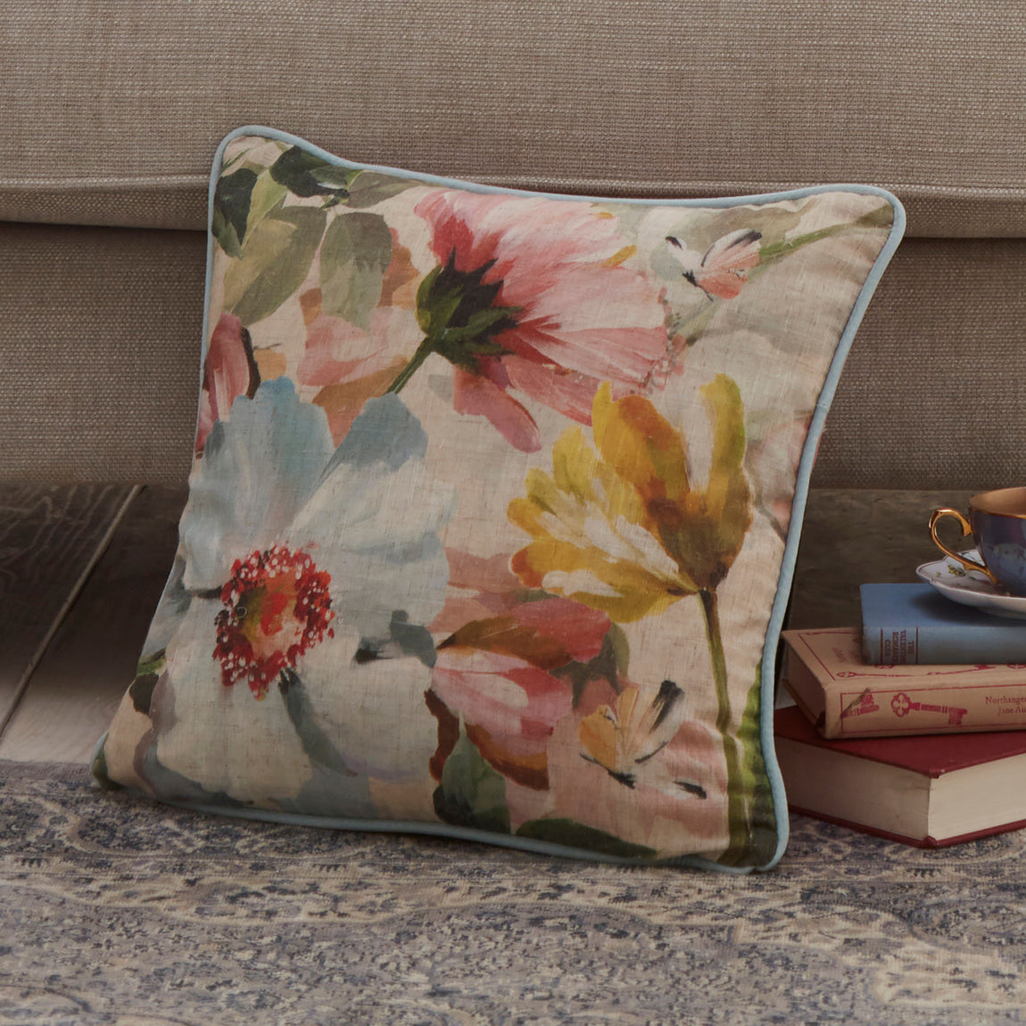 Appletree Heritage Serenity Filled Cushion 43cm x 43cm Duck Egg