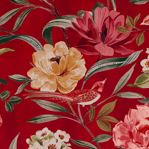 Shangri La Fabric Rosso