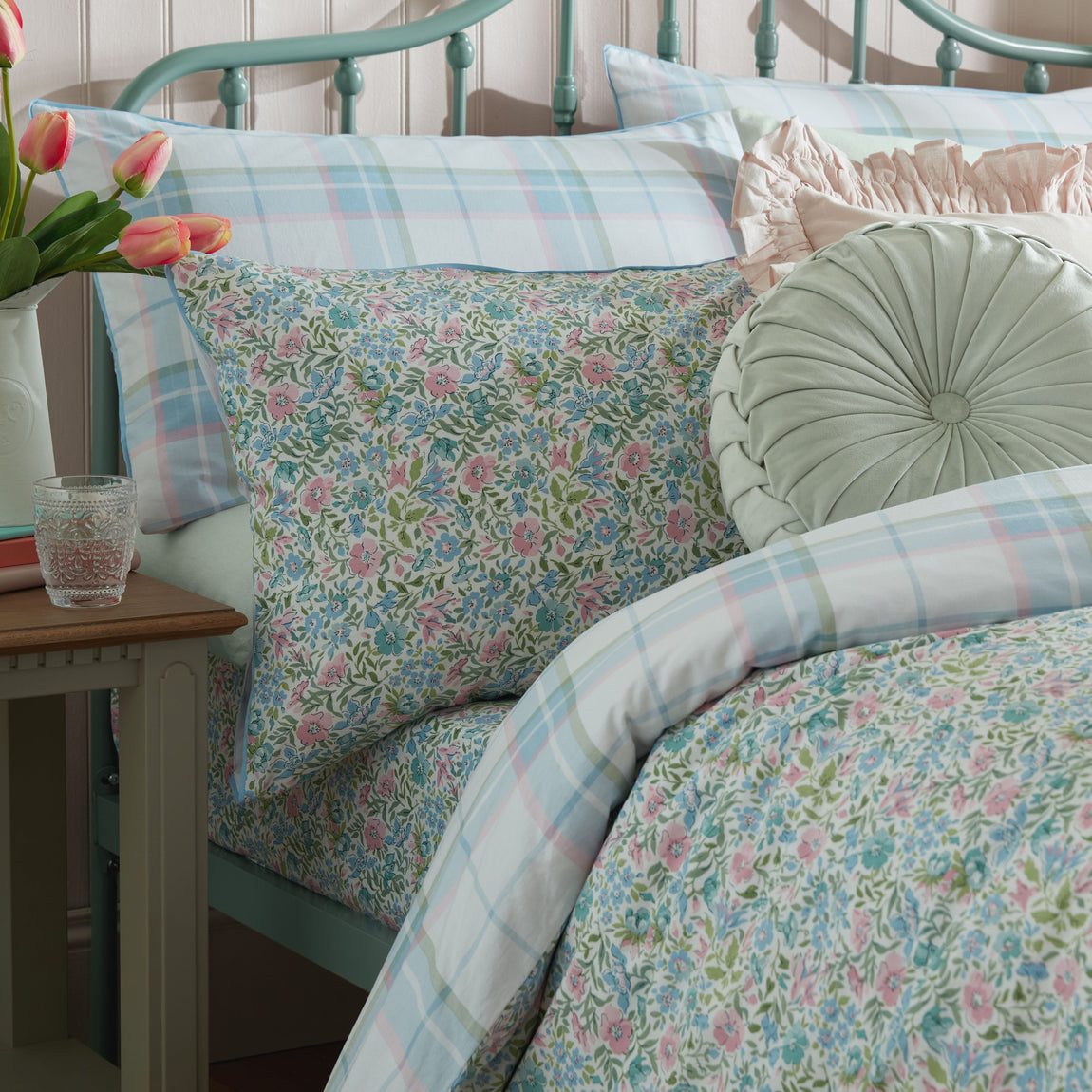 Laura Ashley Sherston Pillowcase Housewife Powder Blue