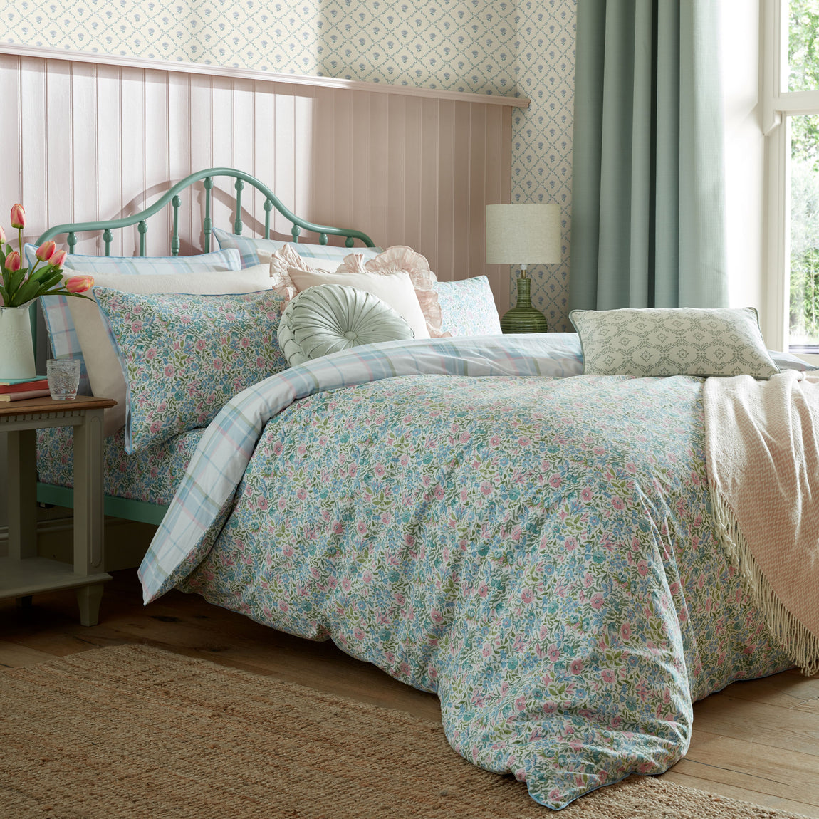 Laura Ashley Sherston Pillowcase Housewife Powder Blue