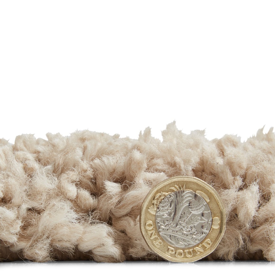 Sierra 9000 Plain Shaggy Rug Camel