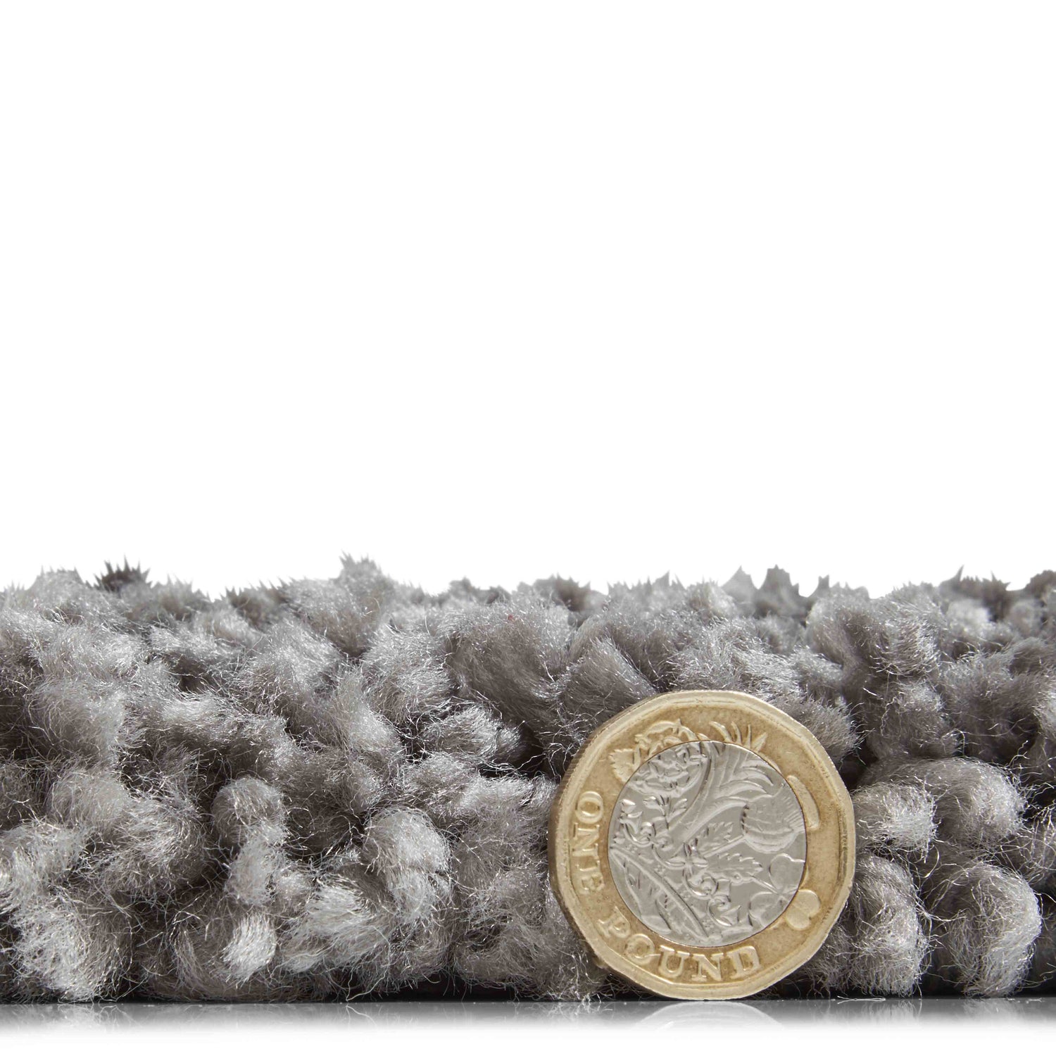 Sierra 9000 Plain Shaggy Rug Pebble Grey