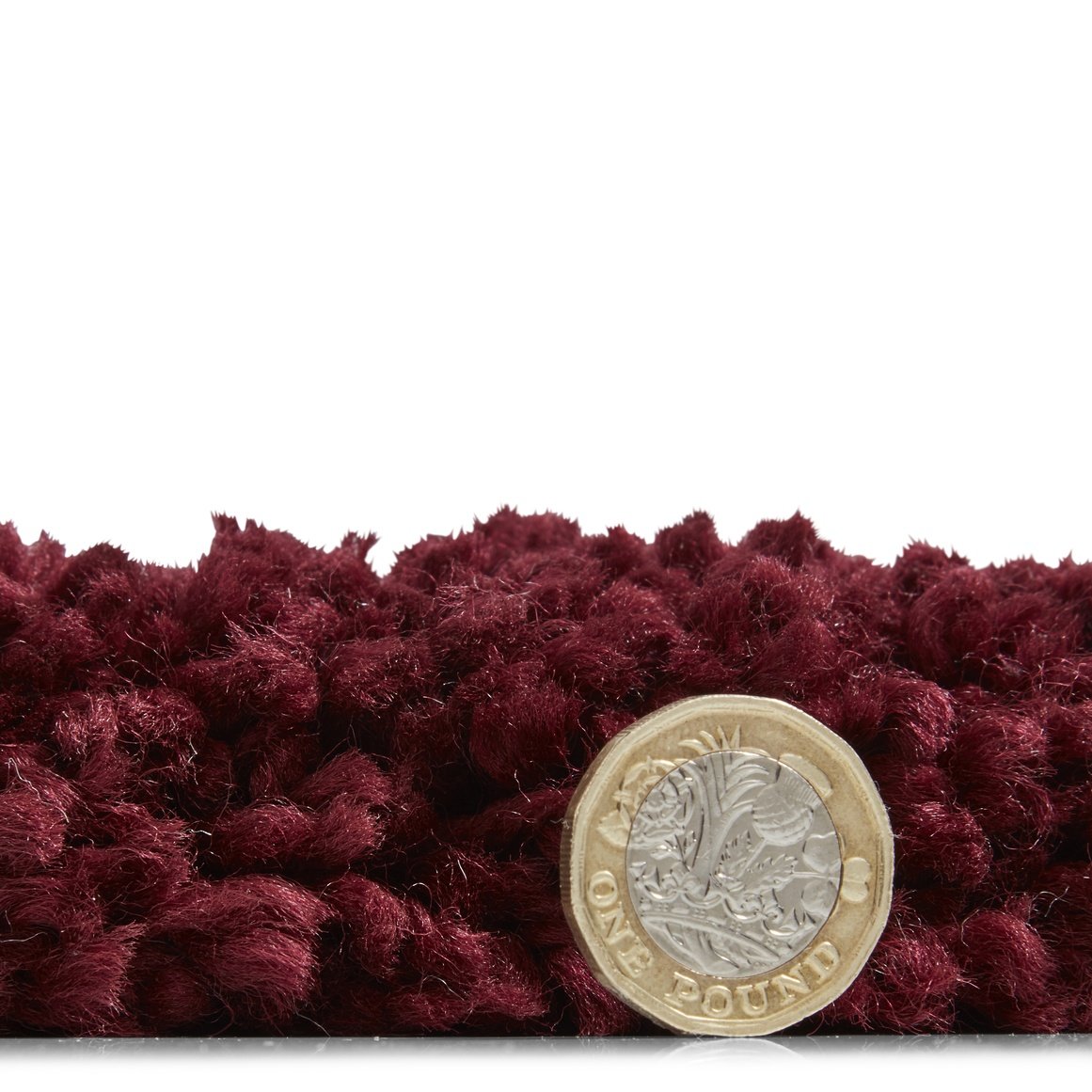 Sierra 9000 Plain Shaggy Rug Ruby