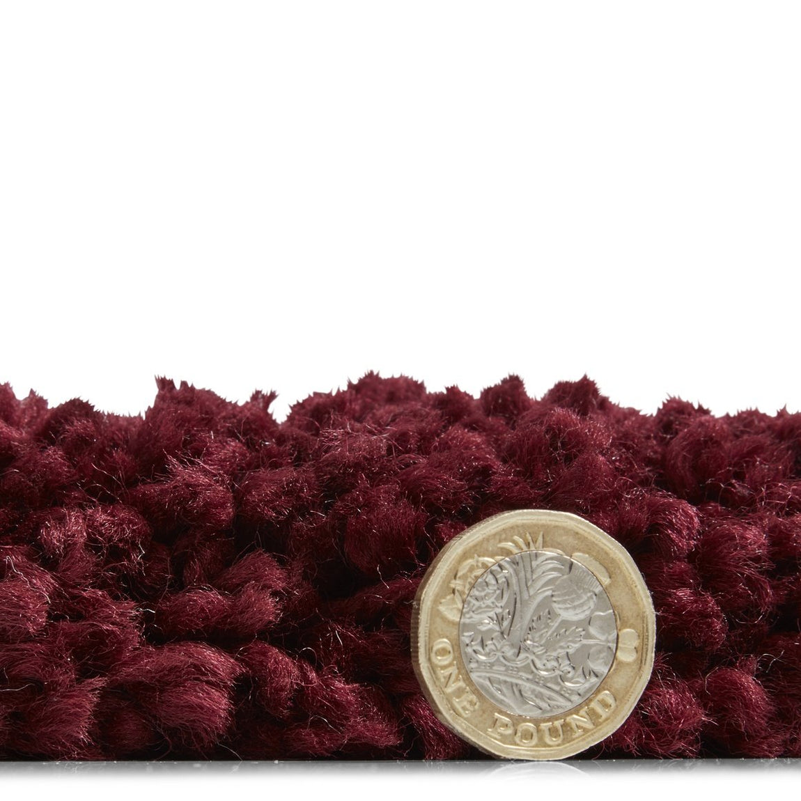 Sierra 9000 Plain Shaggy Rug Ruby