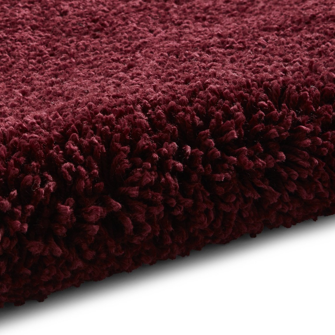 Sierra 9000 Plain Shaggy Rug Ruby