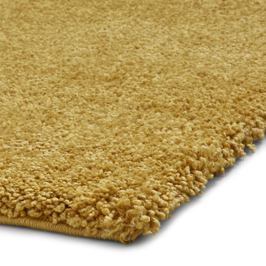 Sierra 9000 Plain Shaggy Rug Yellow