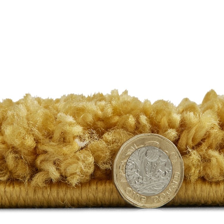 Sierra 9000 Plain Shaggy Rug Yellow