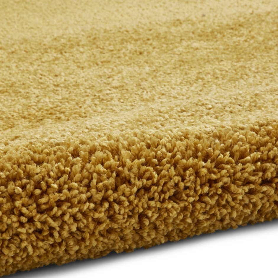 Sierra 9000 Plain Shaggy Rug Yellow