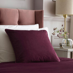 Soiree Melanie Velvet Filled Cushion 43cm x 43cm Berry