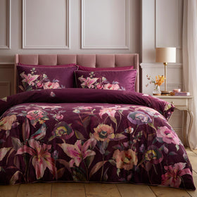 Soiree Tatiana Duvet Cover Bedding Set Berry