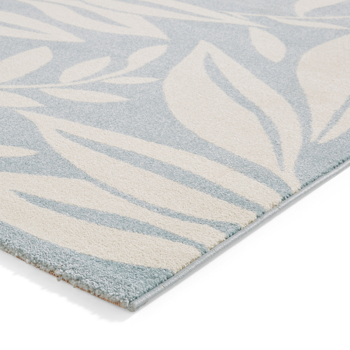 Catherine Lansfield Sorral Leaves Botanical Rug Blue