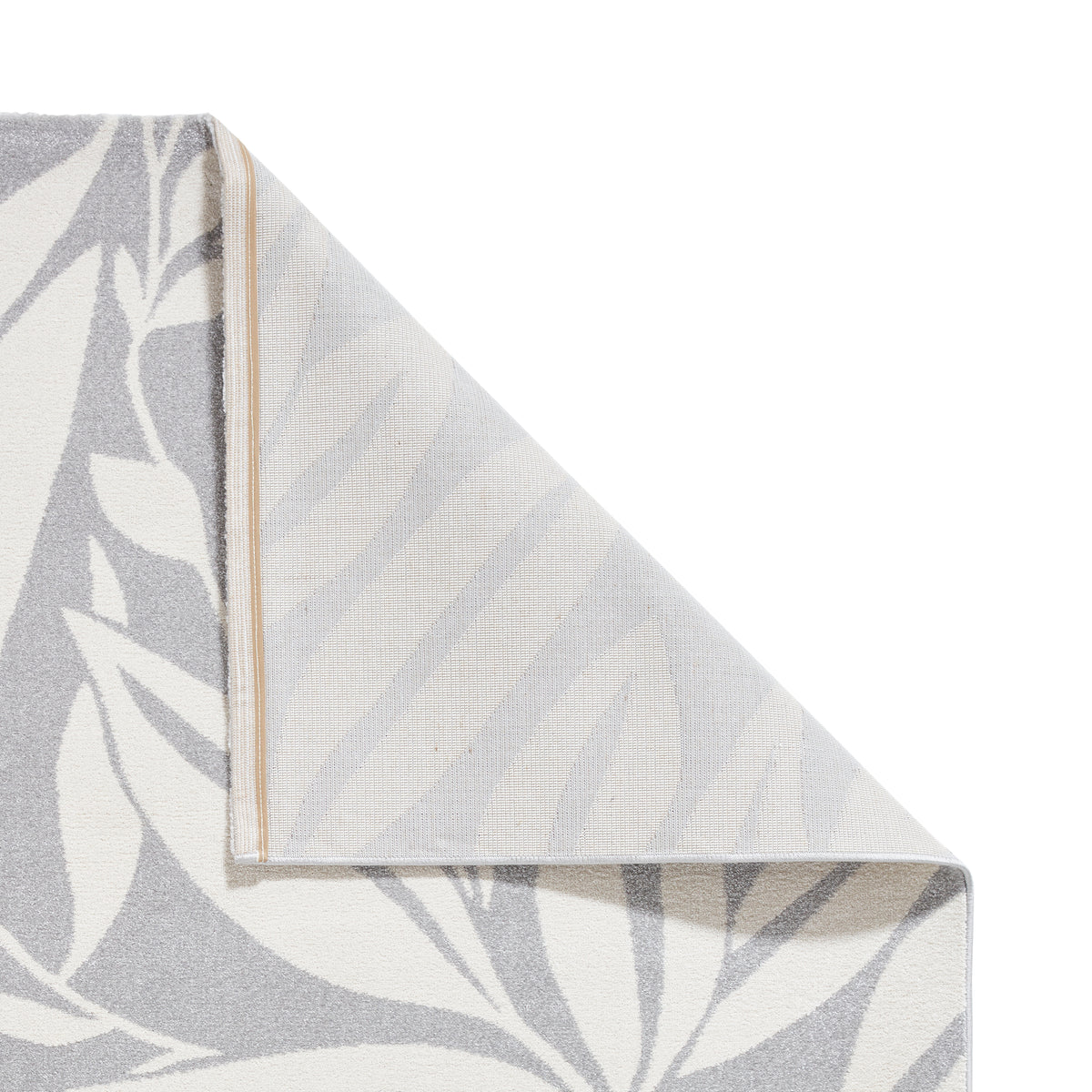 Catherine Lansfield Sorral Leaves Botanical Rug Grey