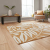 Catherine Lansfield Sorral Leaves Botanical Rug Ochre