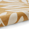 Catherine Lansfield Sorral Leaves Botanical Rug Ochre