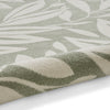 Catherine Lansfield Sorral Leaves Botanical Rug Sage Green