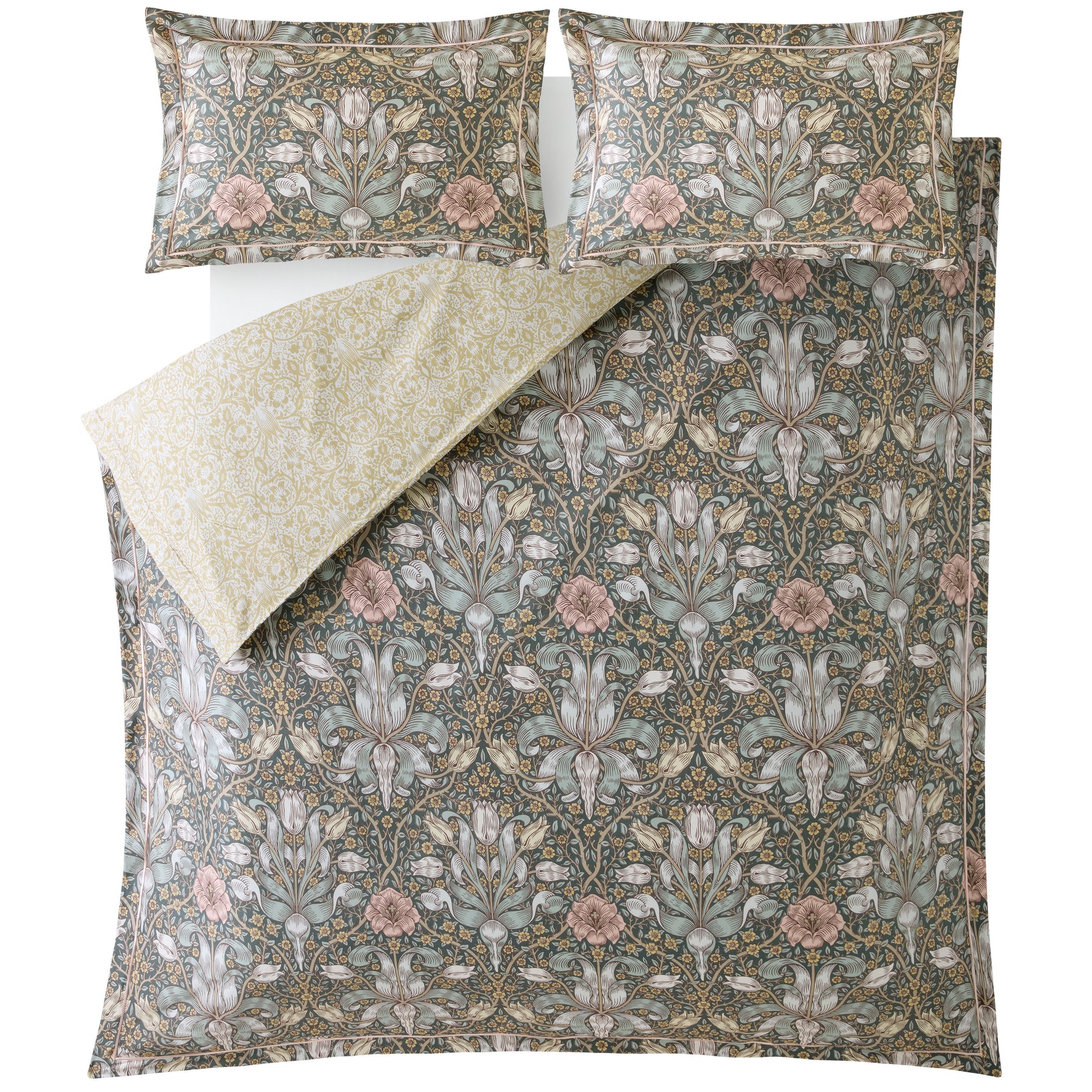 William Morris At Home Spring Thicket Duvet Cover Bedding Set Mineral