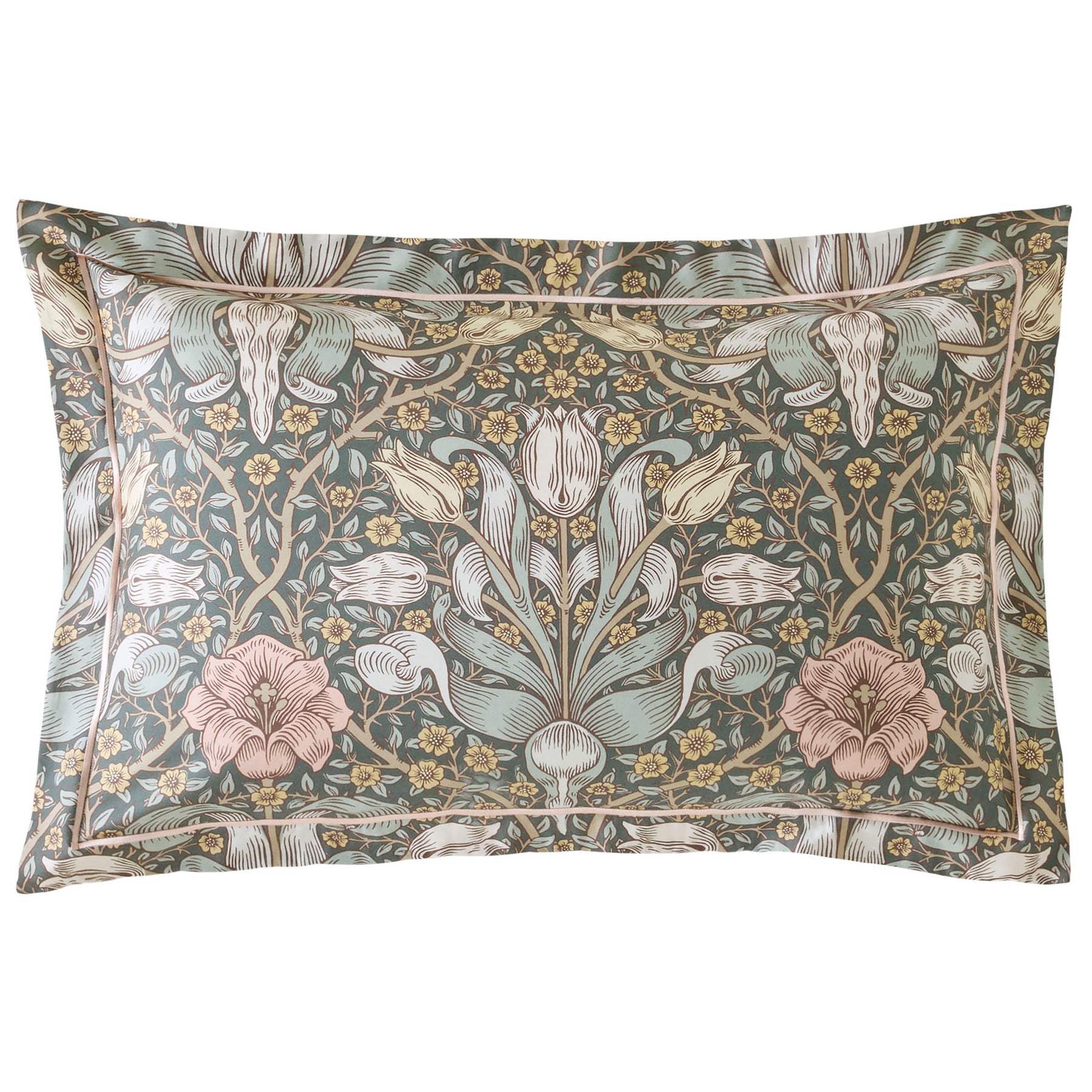 William Morris At Home Spring Thicket Pair of Oxford Pillowcases Mineral
