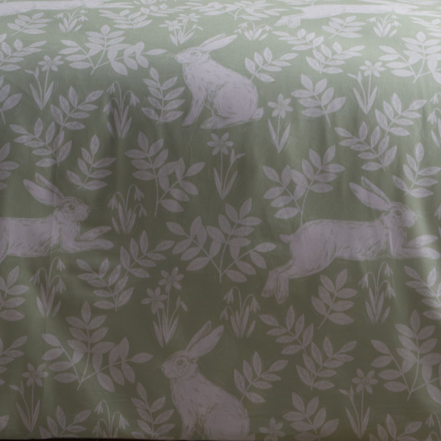 Dreams & Drapes Spring Rabbits Duvet Cover Bedding Set Green