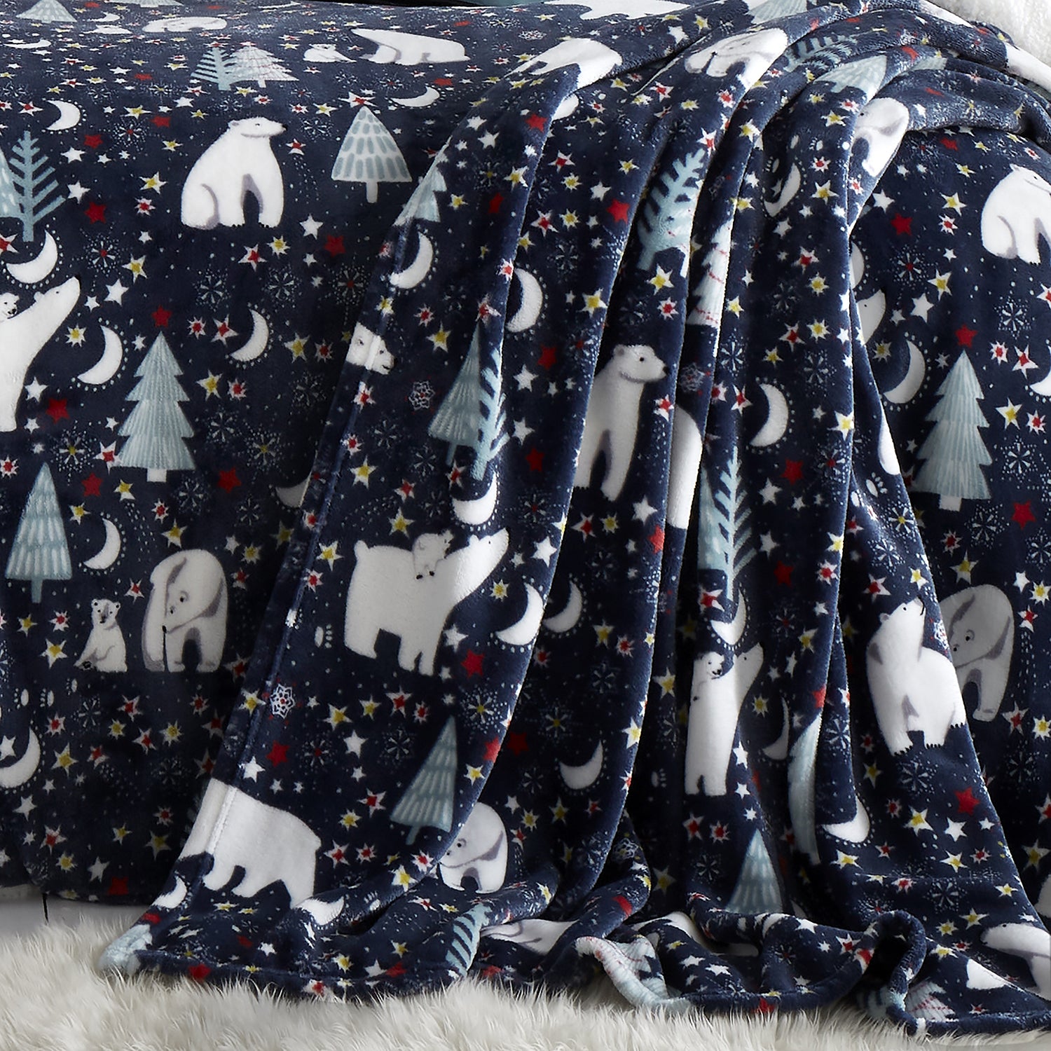 Starry Night 120cm x 150cm Throw Blue