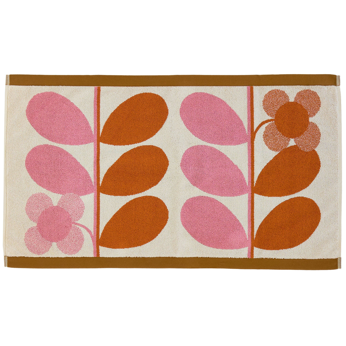 Orla Kiely Stem Bloom Duo Bath Mat Blush