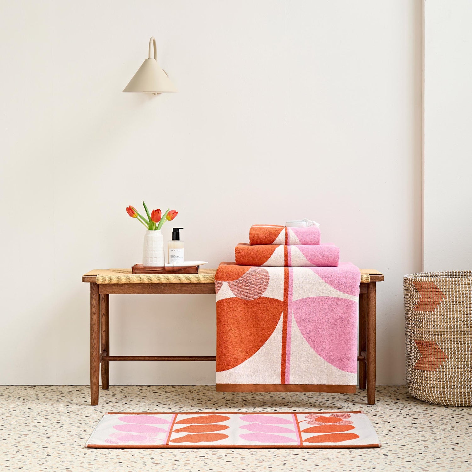 Orla Kiely Stem Bloom Duo Towel Blush