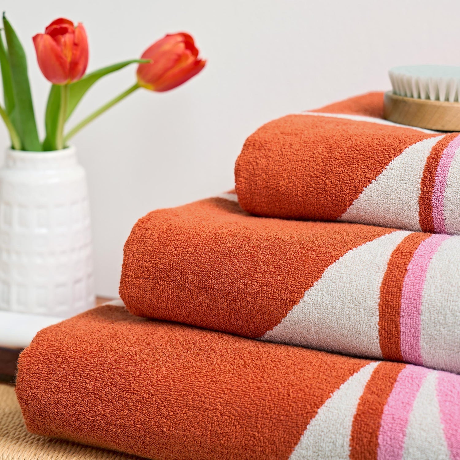 Orla Kiely Stem Bloom Duo Towel Blush
