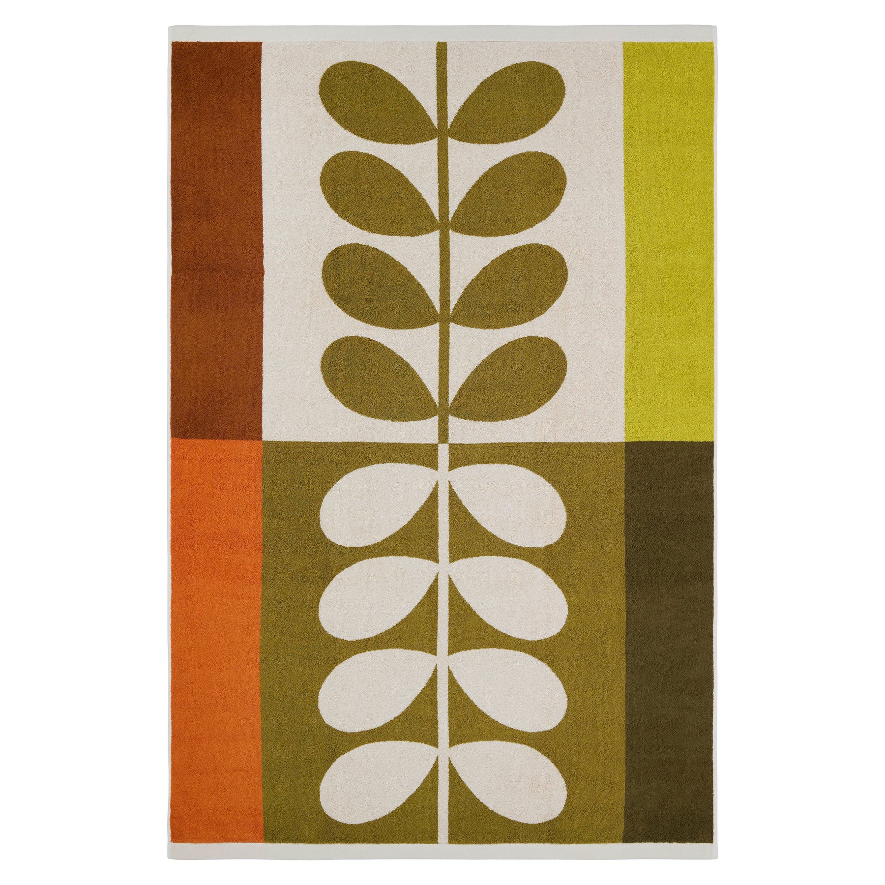 Orla Kiely Stem Check Towel Hazel Ochre