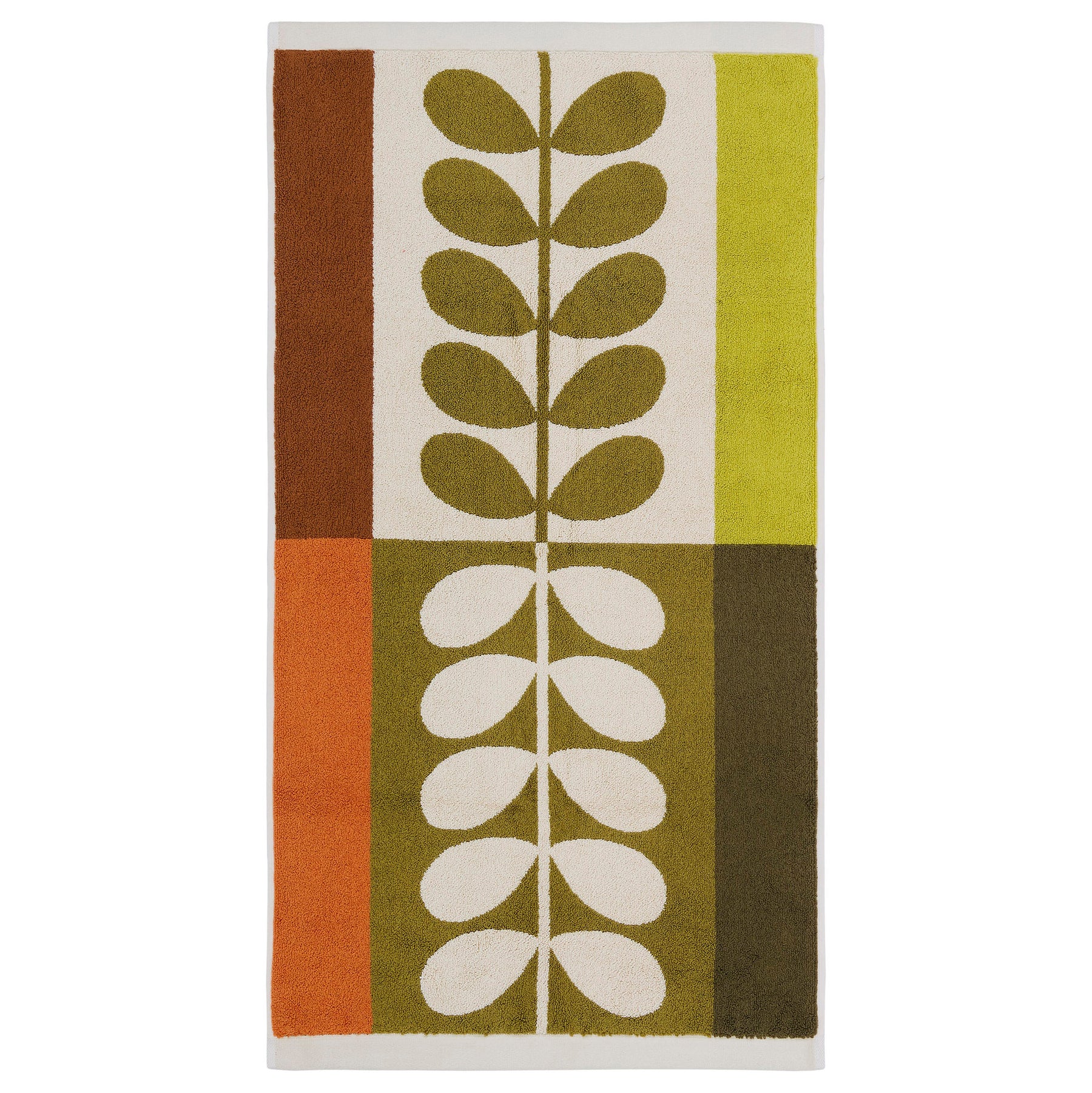 Orla Kiely Stem Check Towel Hazel Ochre
