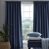 Laura Ashley Stephanie Ready Made Thermal Blackout Curtains Midnight