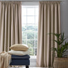 Laura Ashley Stephanie Ready Made Thermal Blackout Curtains Natural