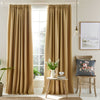 Laura Ashley Stephanie Ready Made Thermal Blackout Curtains Pale Gold