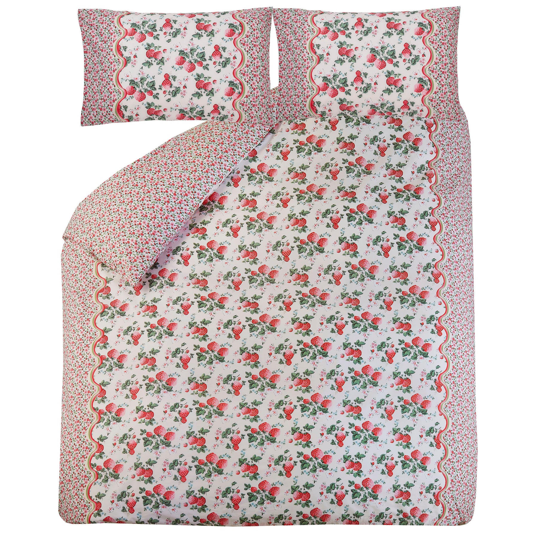 Cath Kidston Strawberry Duvet Cover Bedding Set Rose Pink