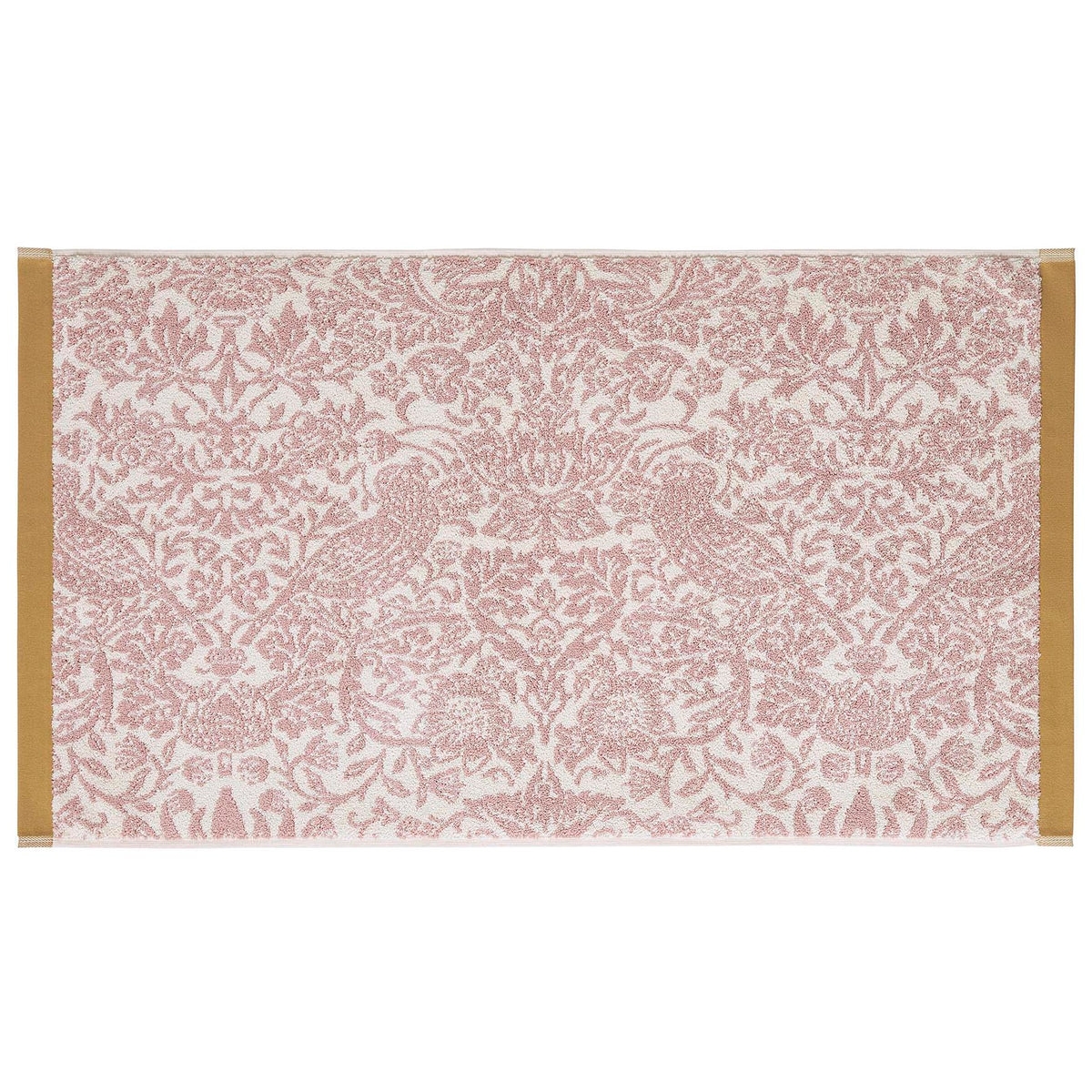 William Morris At Home Strawberry Thief Bath Mat 50cm x 90cm Plaster Pink