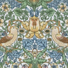 William Morris Strawberry Thief Outdoor Fabric Blanc