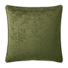 William Morris At Home Strawberry Thief Velvet Embossed 50cm x 50cm Filled Cushion Olive