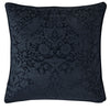 William Morris At Home Strawberry Thief Velvet Embossed 50cm x 50cm Filled Cushion Prussian Blue